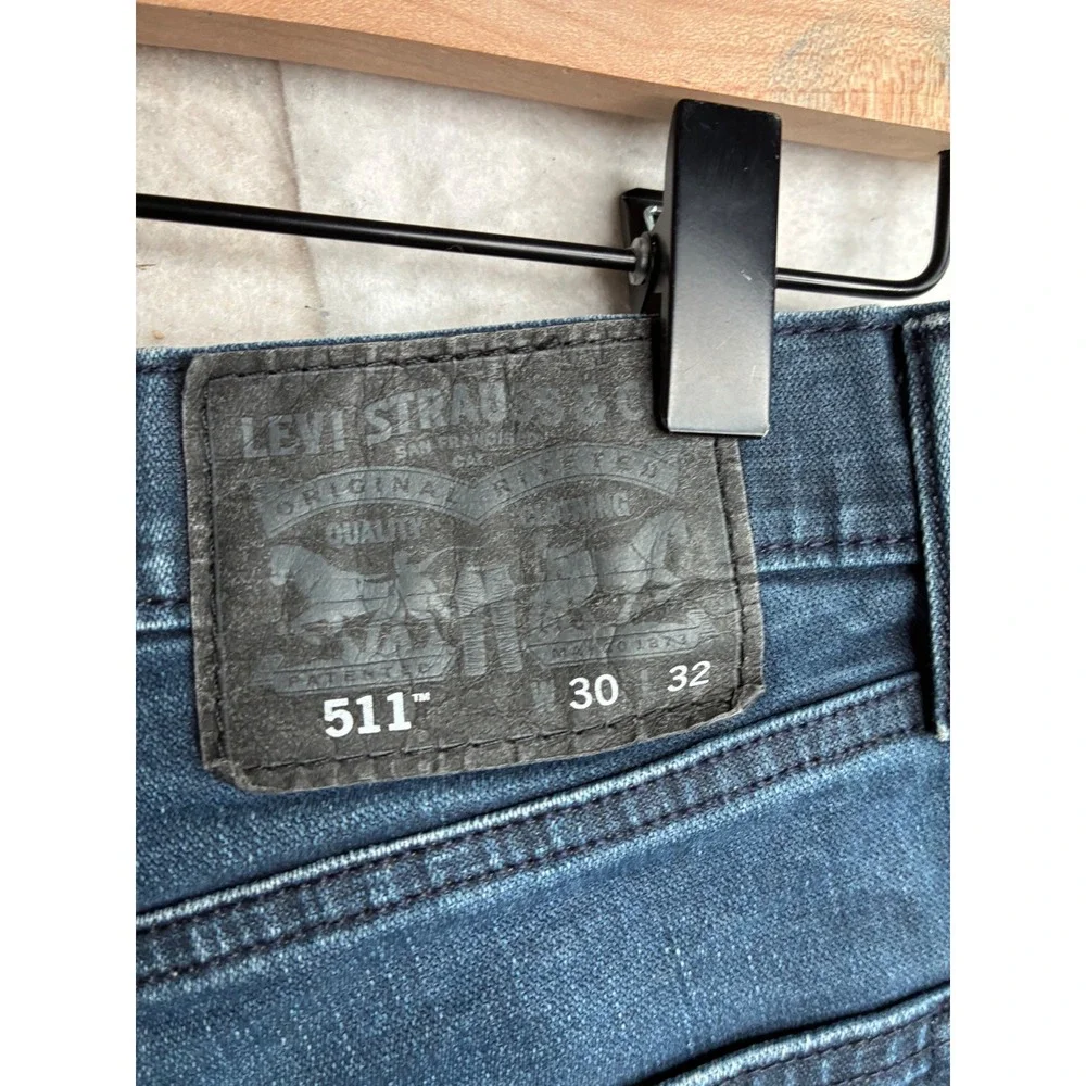 Levis 511 Slim Fit Jeans Mens 30x32 Dark Wash Blue Denim 04511-2274